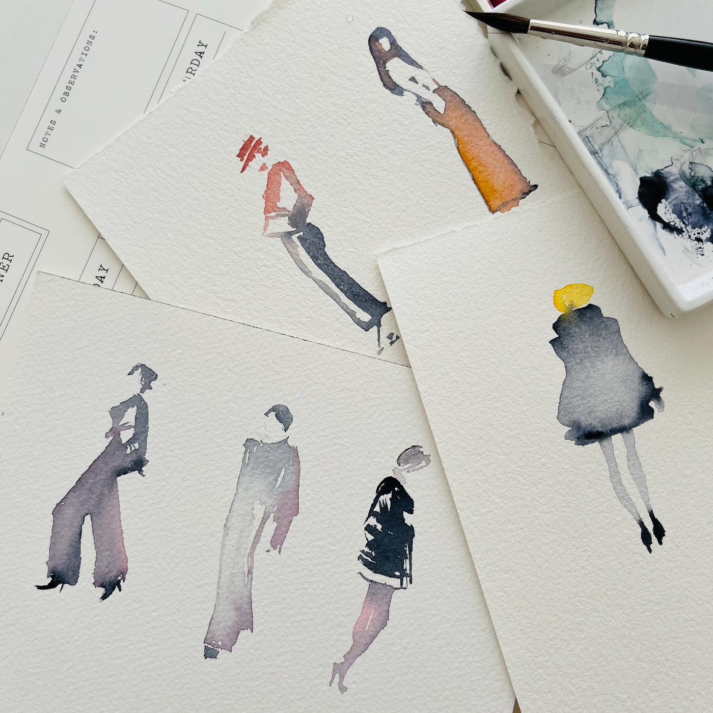 AKVARELL WORKSHOP Divatrajzok akvarellel  (Kezdő) SZEPTEMBER 6.